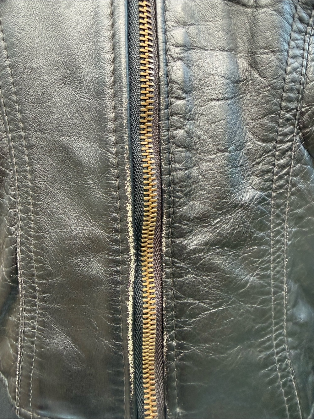 Women's Black Fringe Leather Jacket - Picture 6 of 14